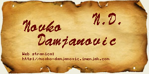 Novko Damjanović vizit kartica